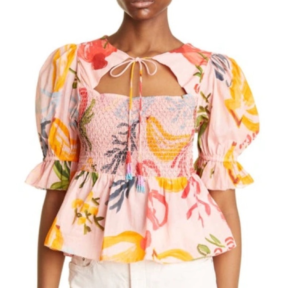 Nwt Farm Rio Pink Mixed Fruit Top